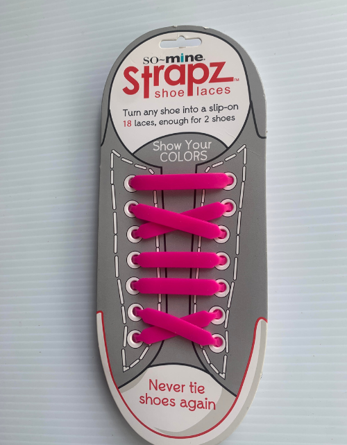 STRAPZ Shoe Laces, Neon Pink (18 Laces/2 Shoes) -