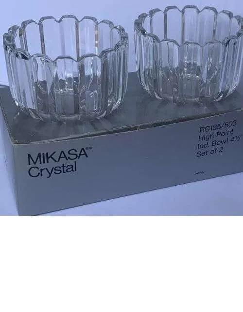 Mikasa Crystal High Point Ind. Bowl 4 1/2&quot; set of 2 -