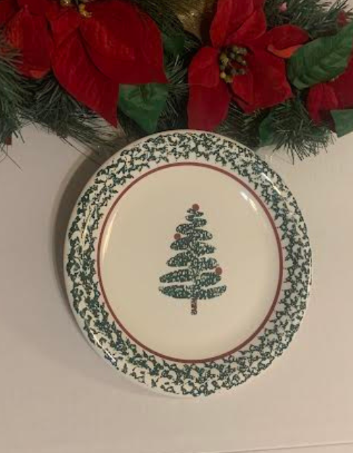 Furio Home Christmas Tree Plates Made In Italy(Set of 4) -