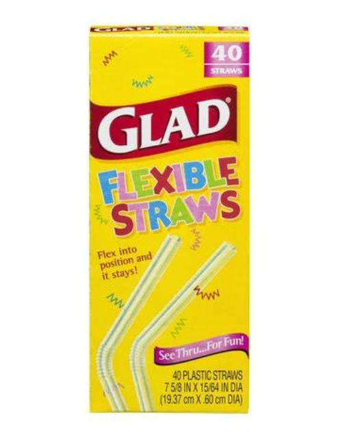 Glad Flexible Straws, 40 ct -