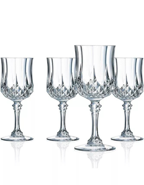 Longchamp Cristal D'Arques set of 4 Goblets, 8.25 oz. -